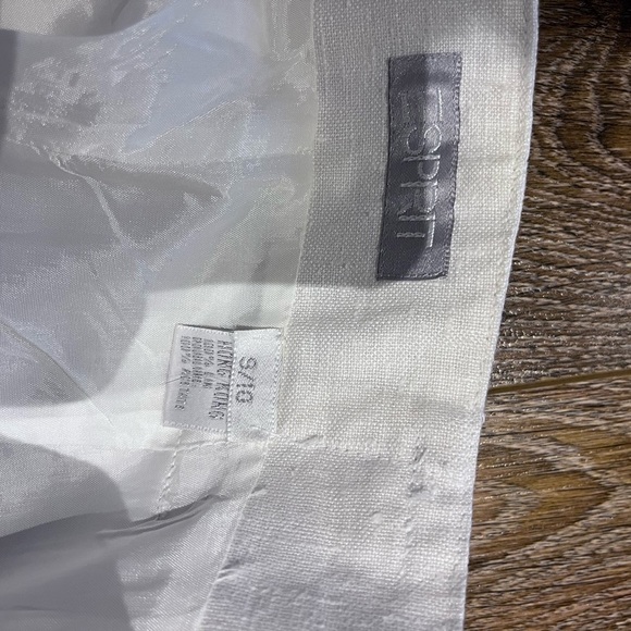 Vintage Esprit white 100% linen hight waisted pant 9/10 - Picture 4 of 8